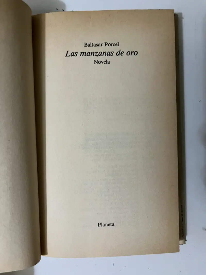 Libro 'Las manzanas de oro' de Baltasar Porcel - 2