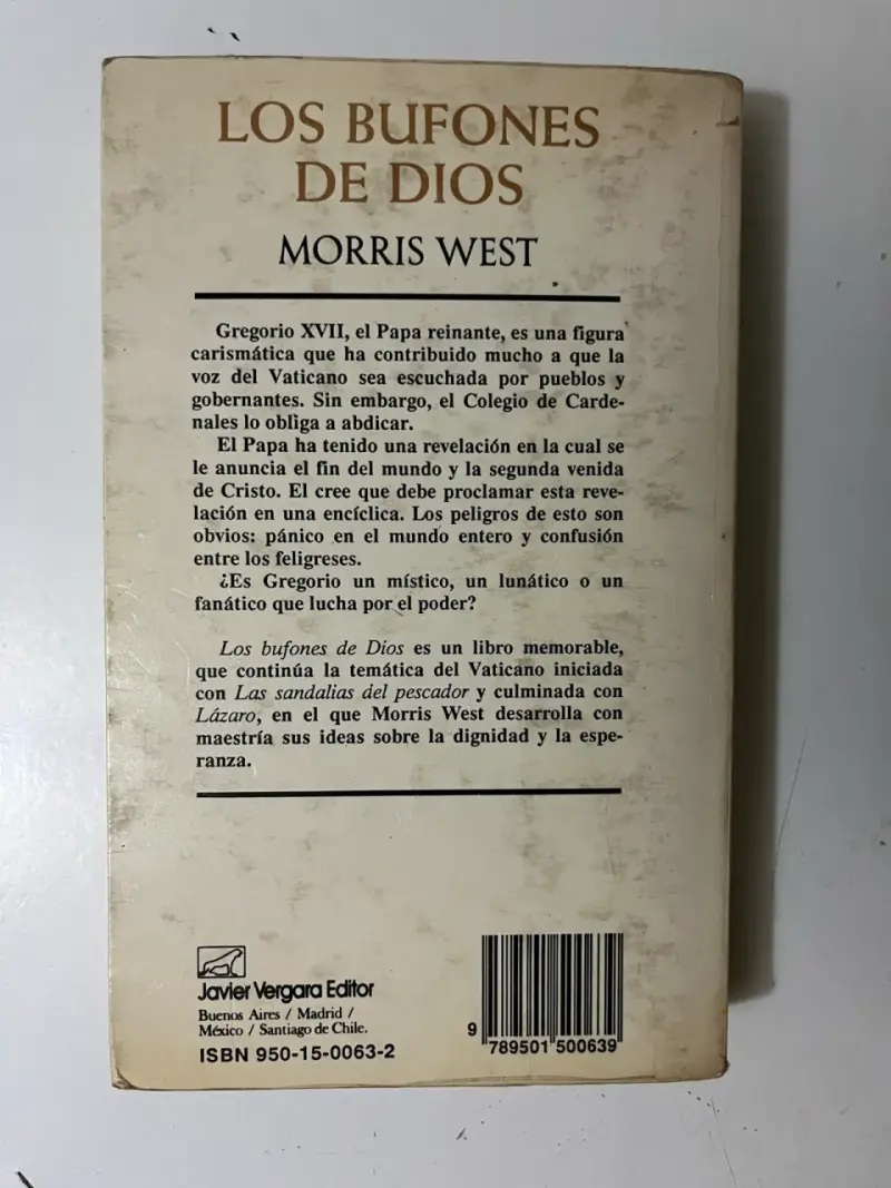 Libro 'Los Bufones de Dios' de Morris West - 3