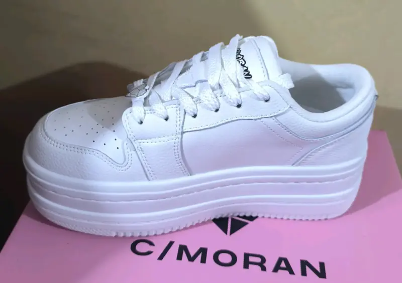 Zapatillas blancas de cuero C/Moran - 3