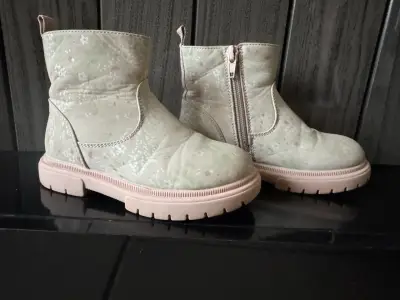 Botines de niña beige con cierre lateral - miniatura 1