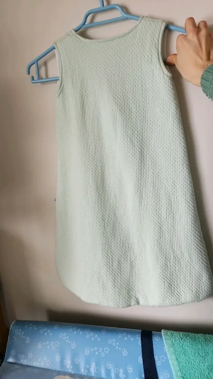 Saco de dormir bebé verde menta algodón pima - 3