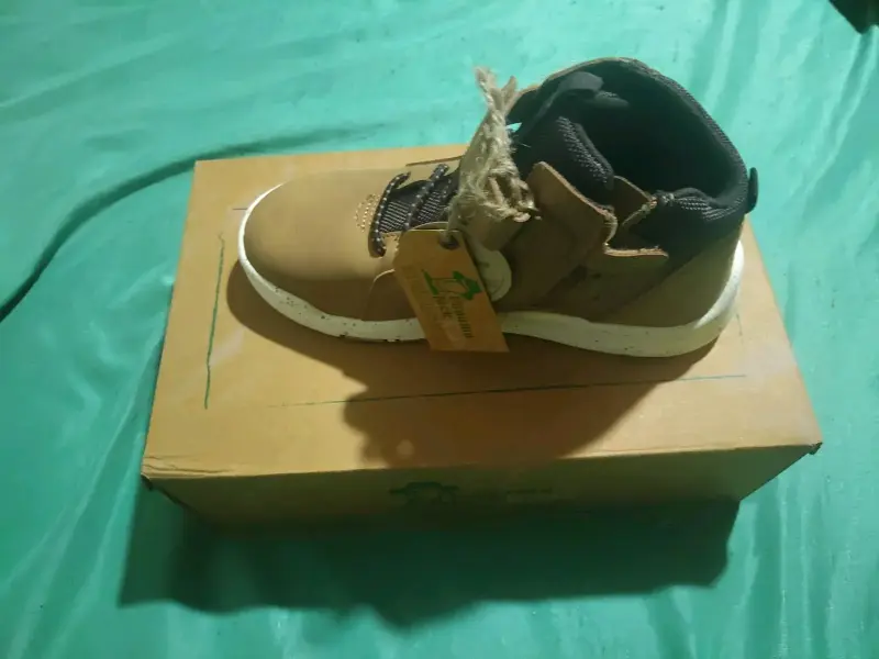 Botines de cuero camel para niños talla 32 - 1