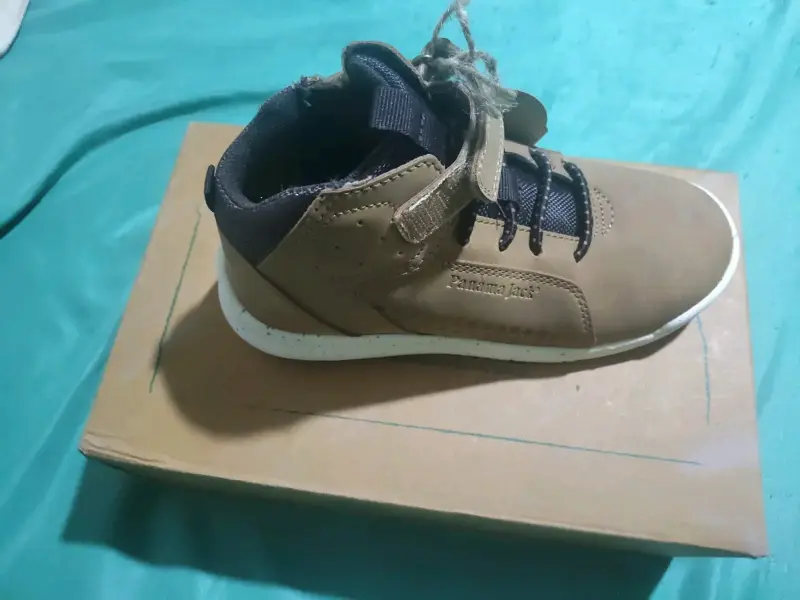 Botines de cuero camel para niños talla 32 - 2