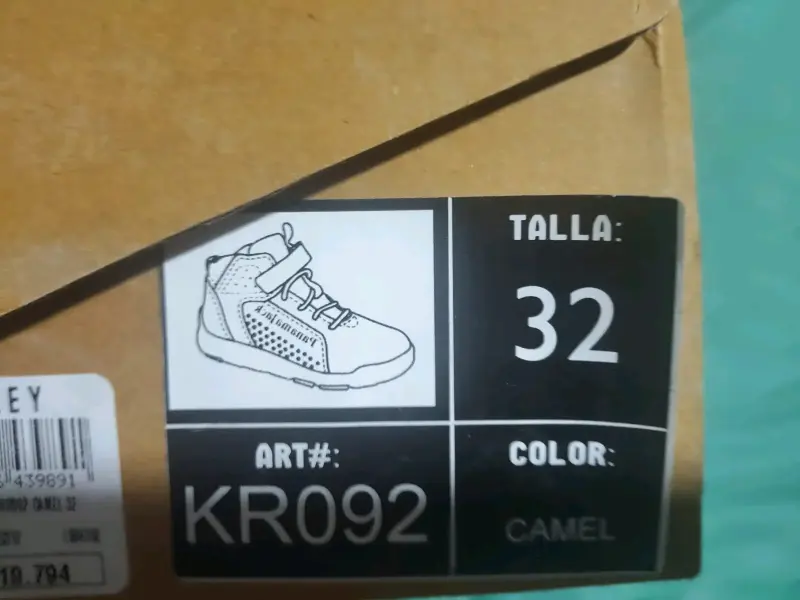 Botines de cuero camel para niños talla 32 - 3