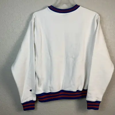 Polerón Champion blanco con ribetes azules y rojos - miniatura 2