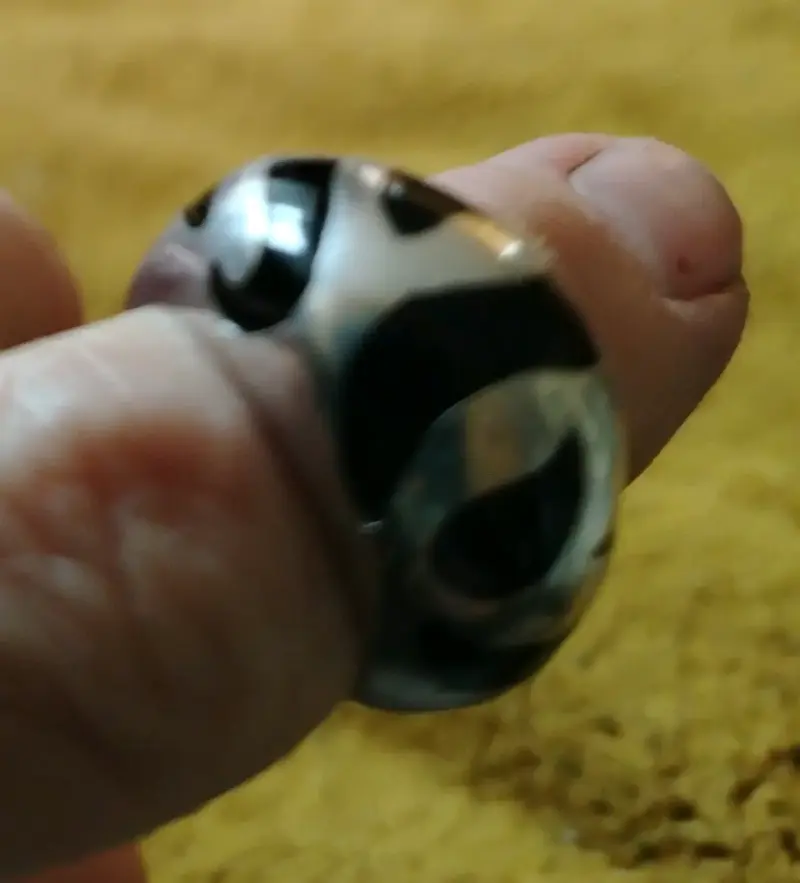 Anillo de acero inoxidabe con diseño en negro - 3