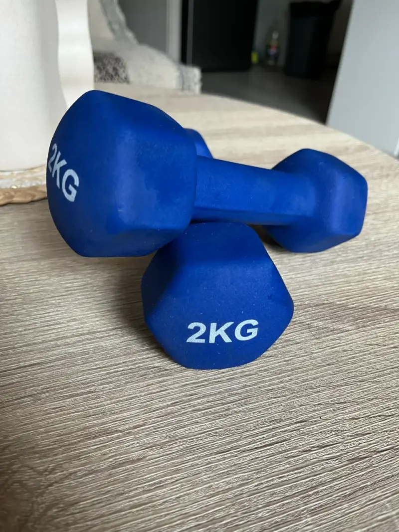 Set 2 Mancuernas de 2kg color azul - 2