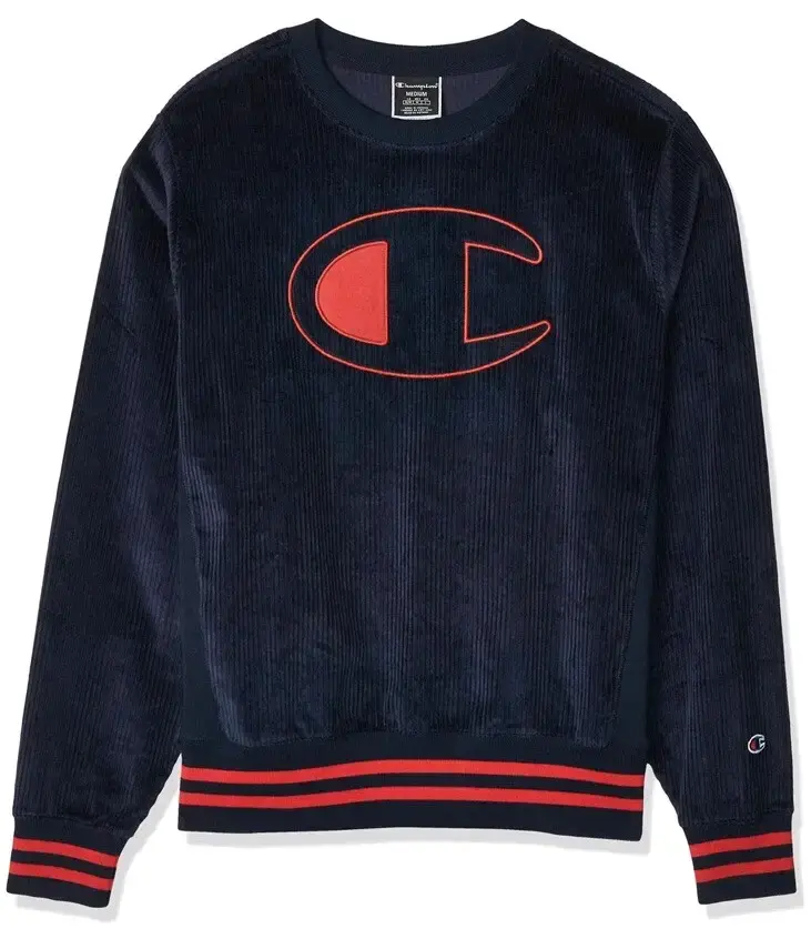 Polerón Champion azul con logo rojo - 3