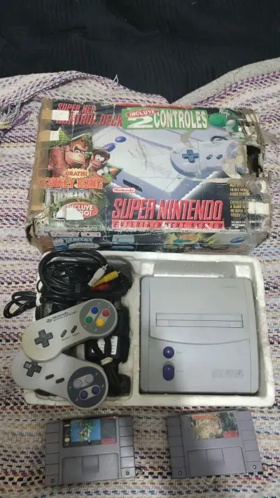 Consola Super Nintendo con juegos y controles - miniatura 3