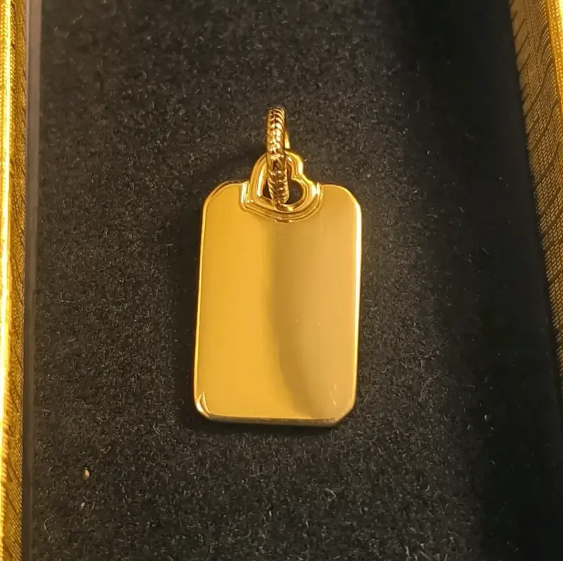 Dije rectangular grabable dorado Pandora - 2