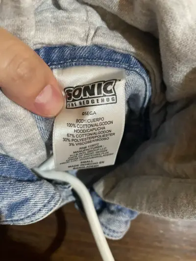 Chaqueta de mezclilla Sonic The Hedgehog para niños - miniatura 1