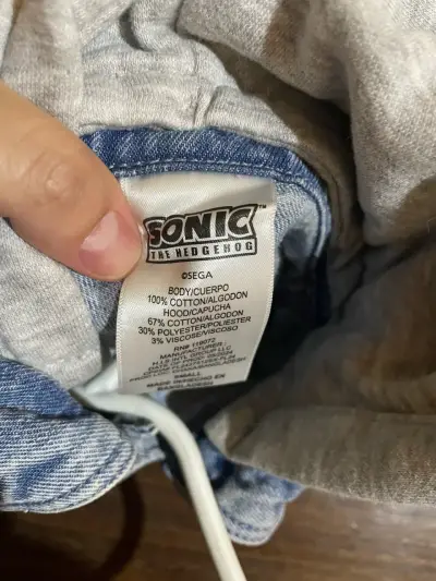 Chaqueta de mezclilla Sonic The Hedgehog para niños - miniatura 2
