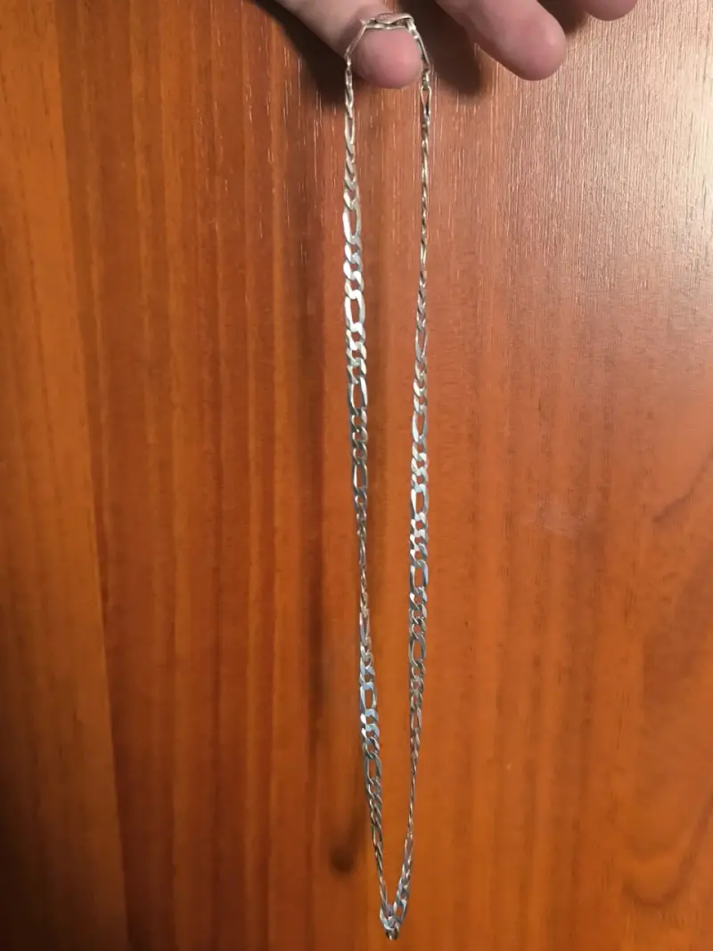 Cadena de plata estilo Figaro - 2