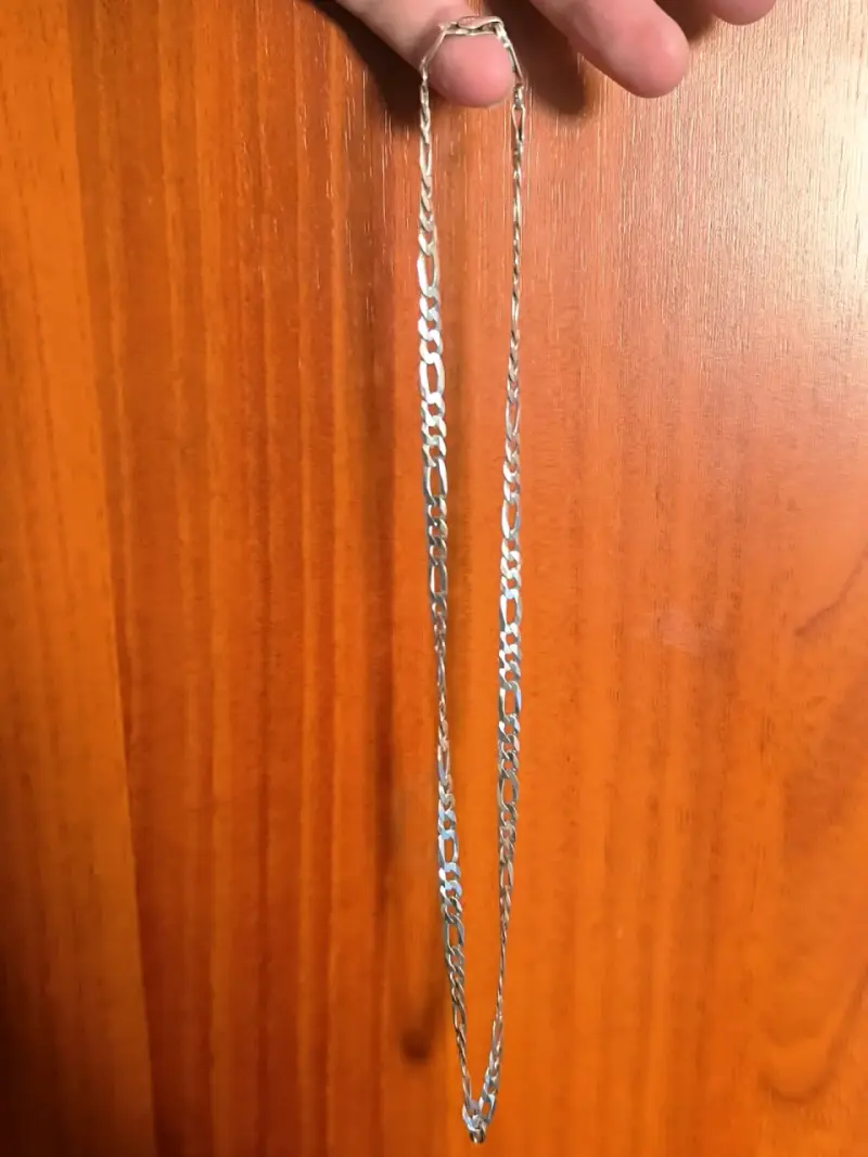 Cadena de plata estilo Figaro - 3