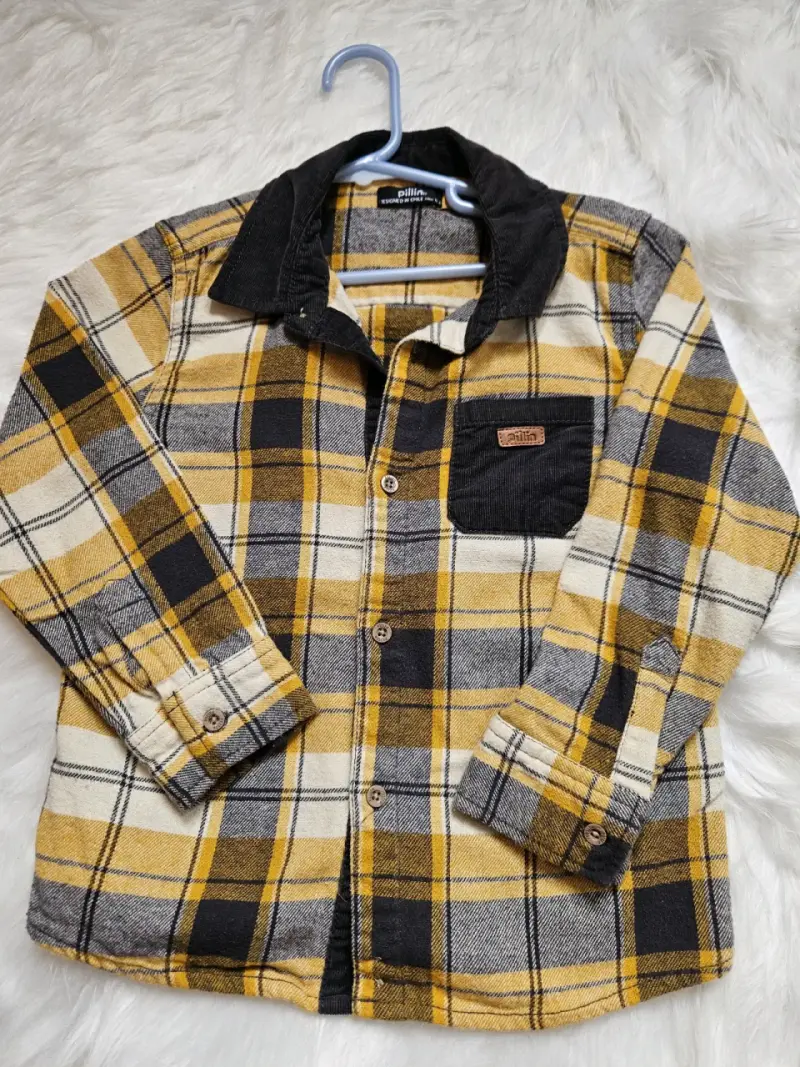 Camisa de franela a cuadros para niño Pillin - 1