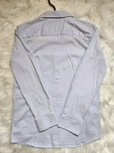 Camisa Zara Boys Slim Fit Azul Claro - miniatura 3