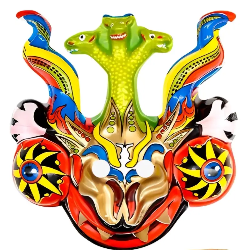 Capa baile diablada + máscara adulto - 2