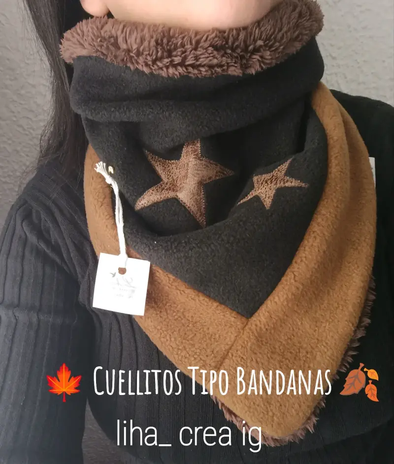 Cuellitos tipo bandanas de polar con diseño - 1