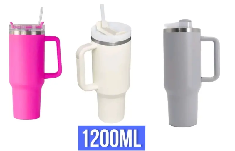 Vasos térmicos de 1200ml con tapa y asa