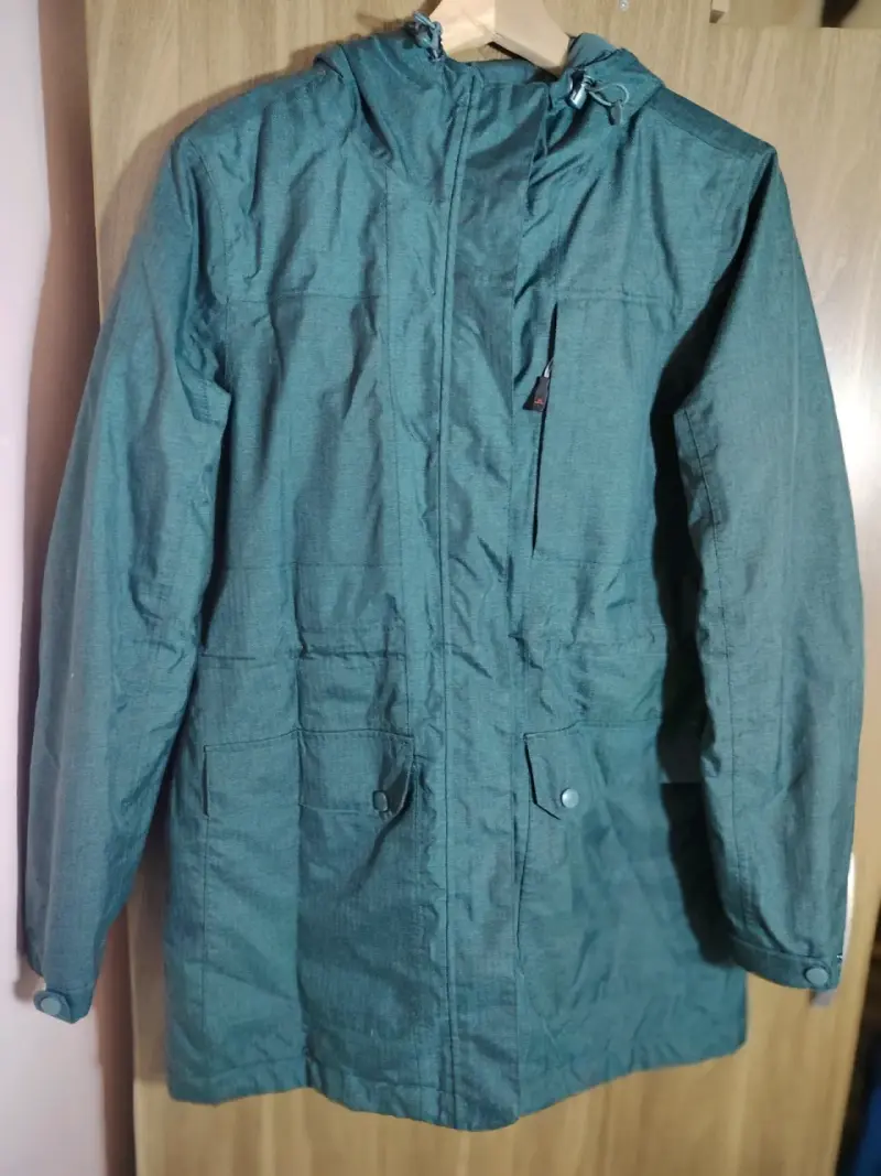 Parka verde mujer Geo Graphy con capucha - 1