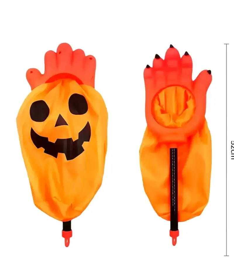Bolsa mano de calabaza para pedir dulces