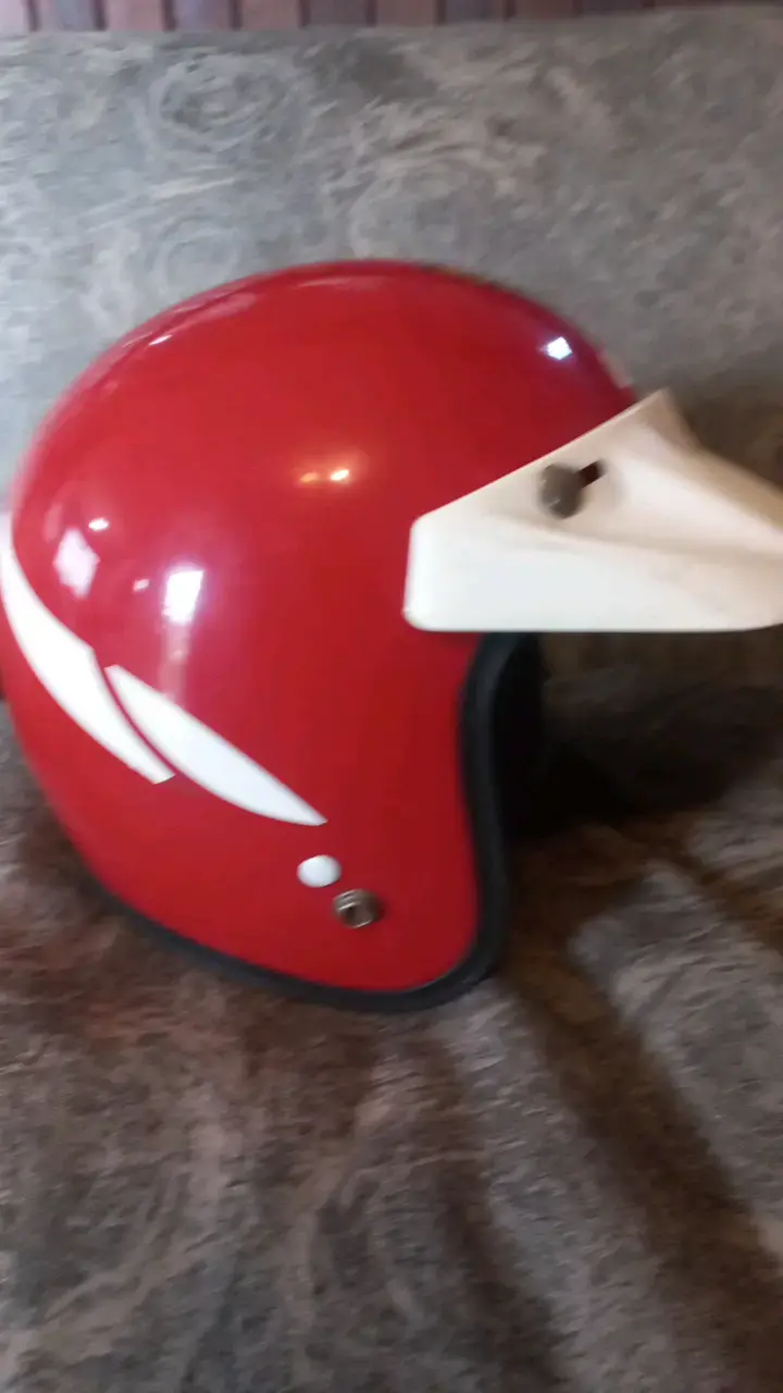 Casco de moto vintage rojo Jumbo - 3