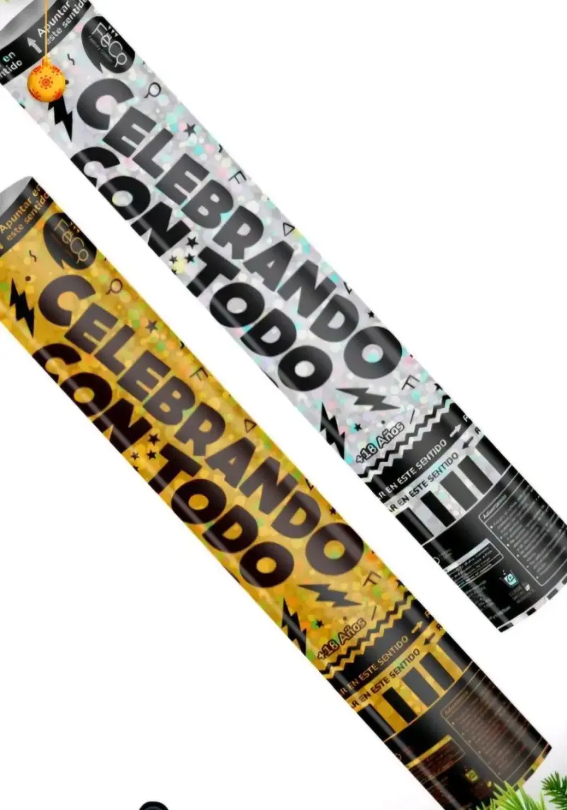 Pack 3 Tubo lanzador de confeti 60, 80 y 100 cms