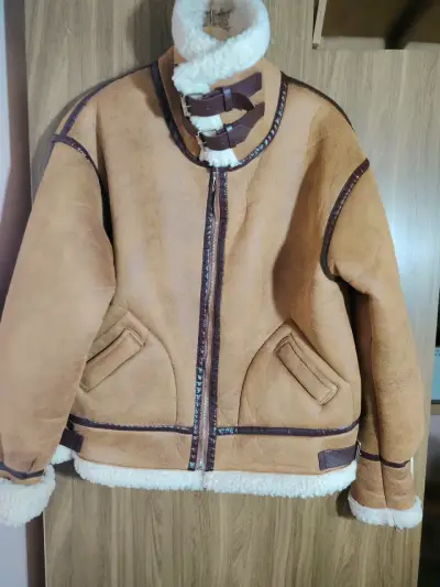 Chaqueta de aviador con forro de lana sintética - miniatura 1