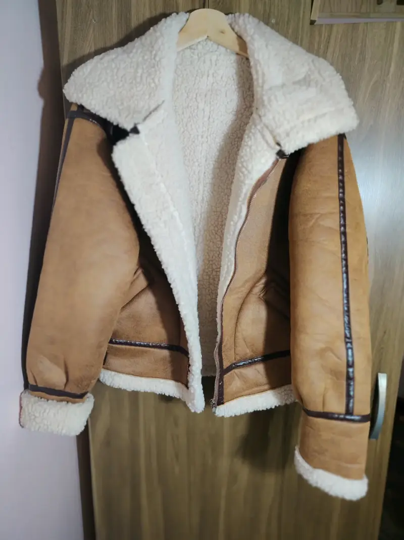 Chaqueta de aviador con forro de lana sintética - 4