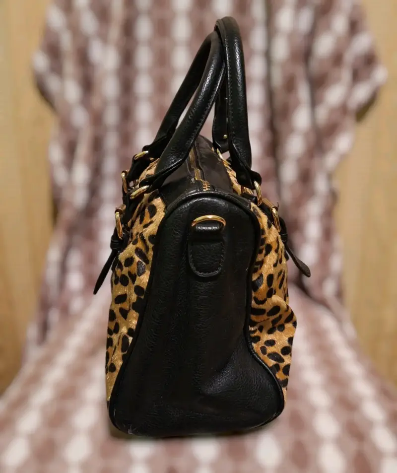 Bolso de mano con estampado animal print - 2