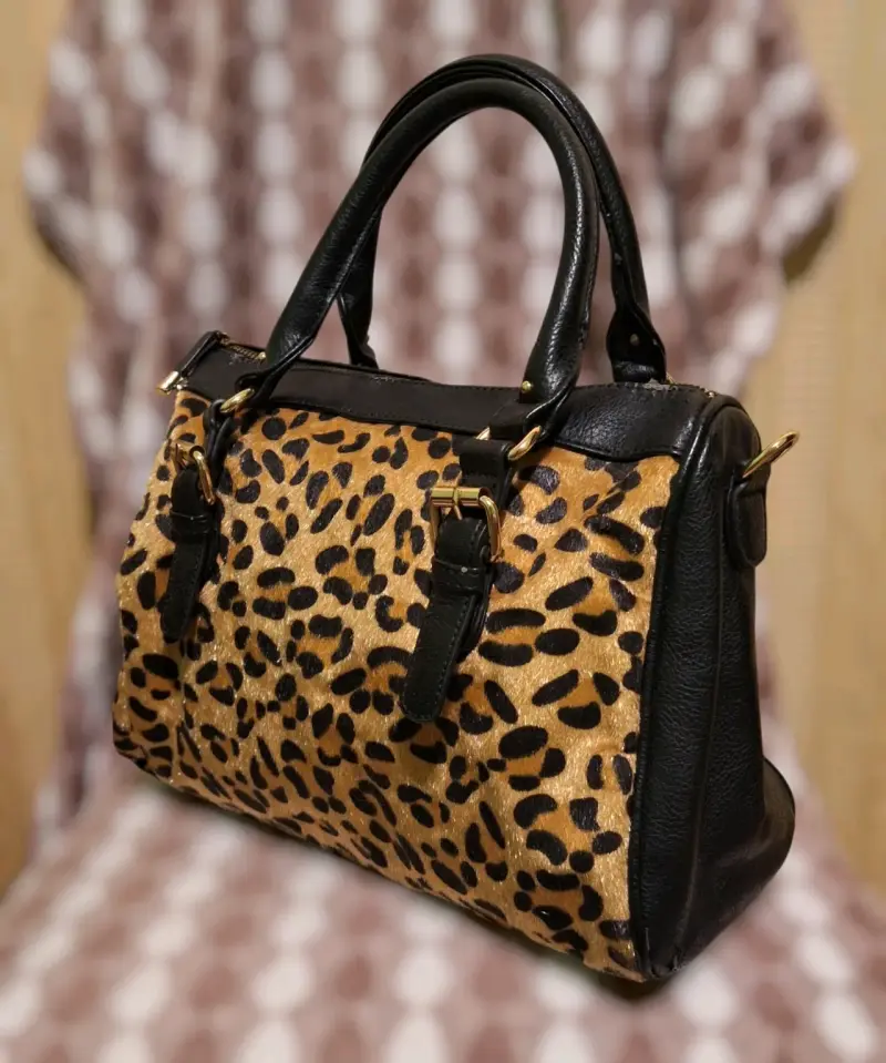 Bolso de mano con estampado animal print - 3