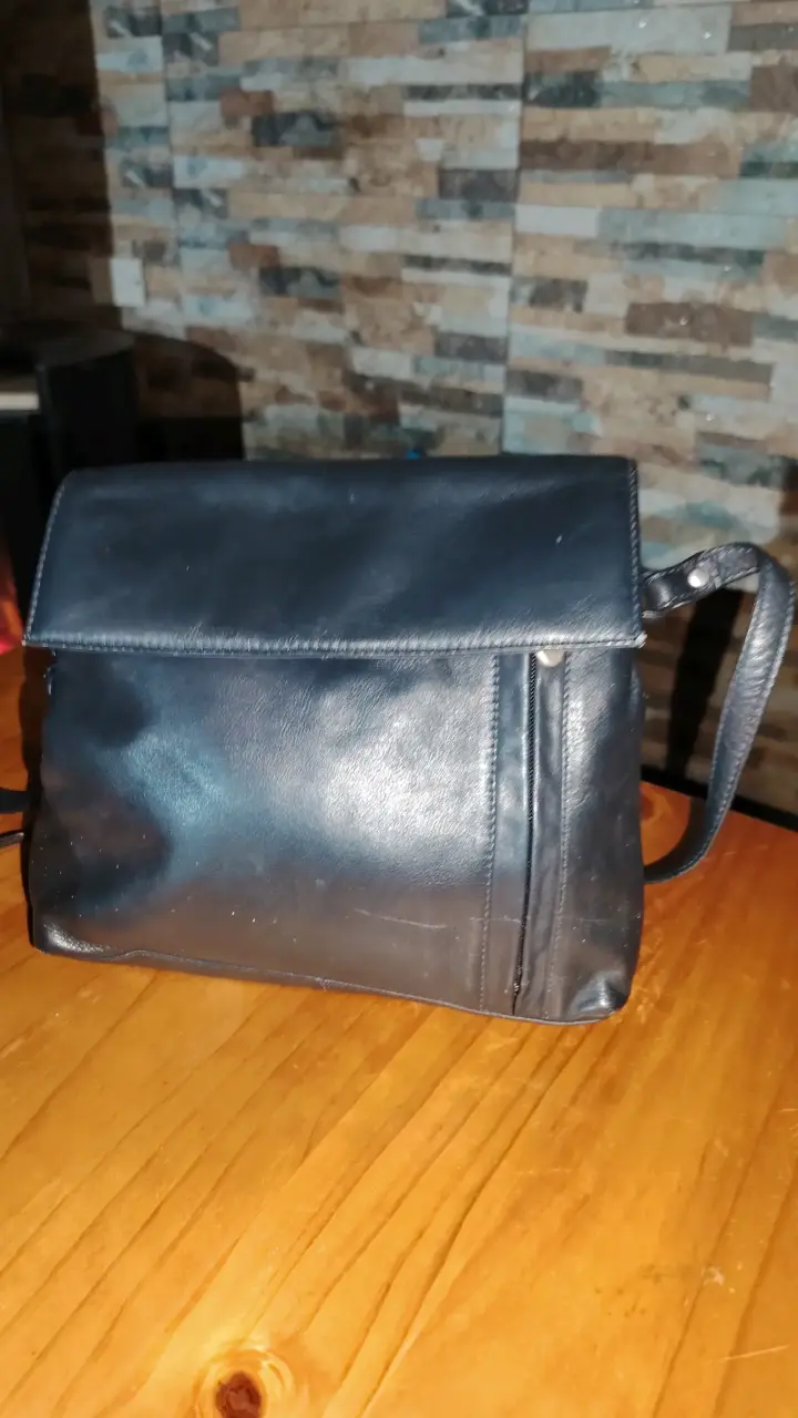 Bolso de cuero azul elegante - 1