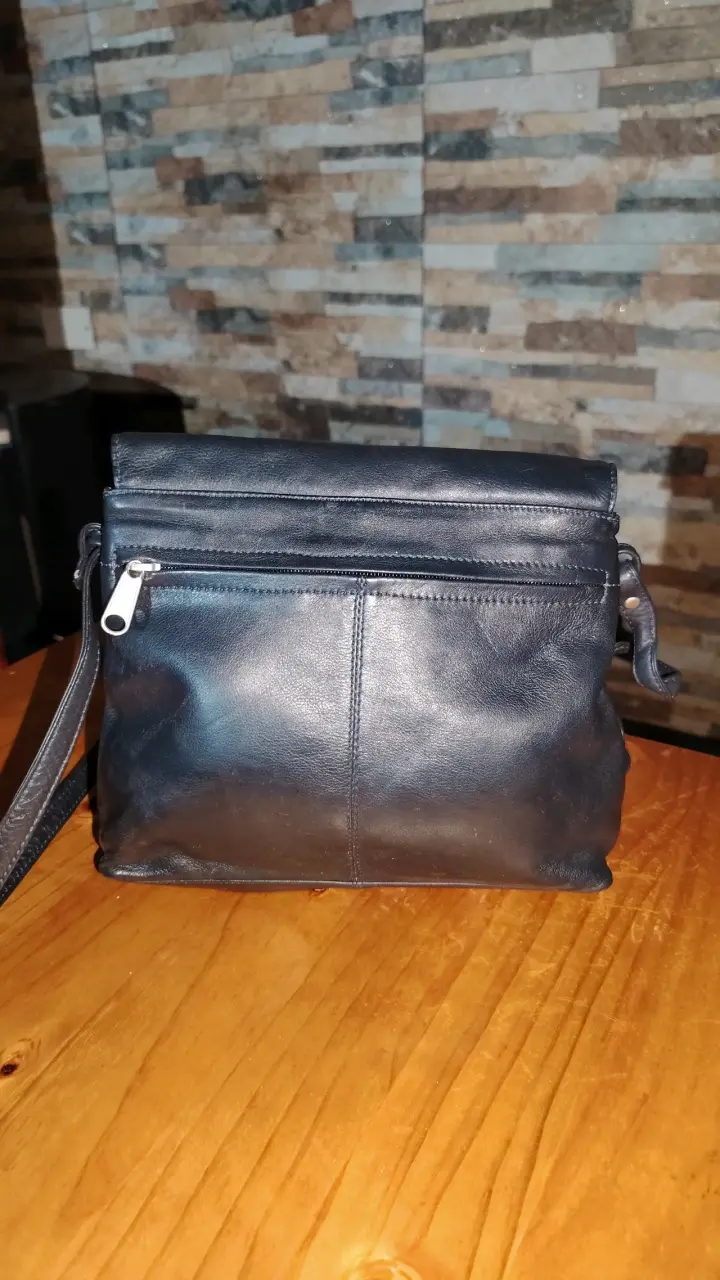 Bolso de cuero azul elegante - 2