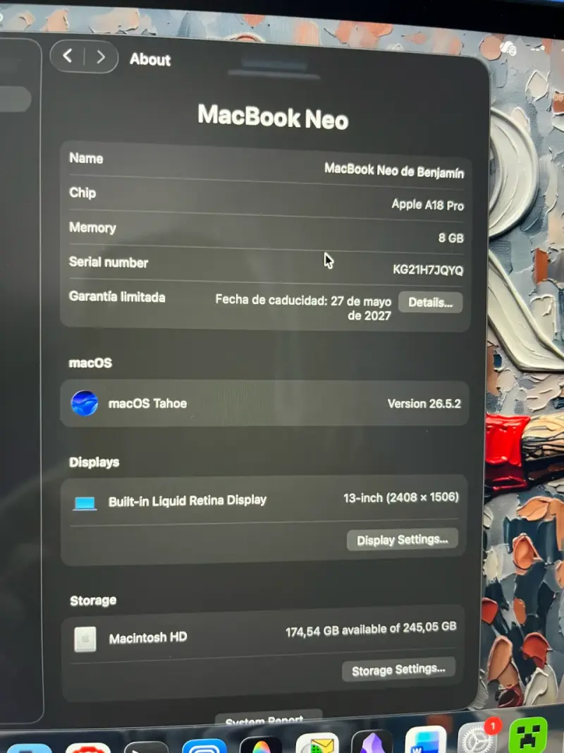 MacBook Neo Apple A18 Pro 13 pulgadas - 3