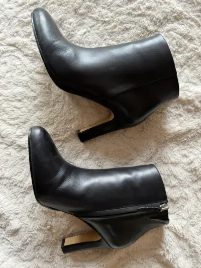 Botines de cuero negro Aldo con tacón - miniatura 2