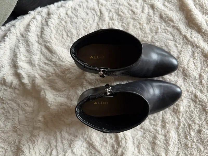 Botines de cuero negro Aldo con tacón - 3