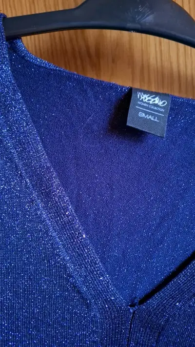 Suéter azul brillante para mujer talla S - miniatura 2