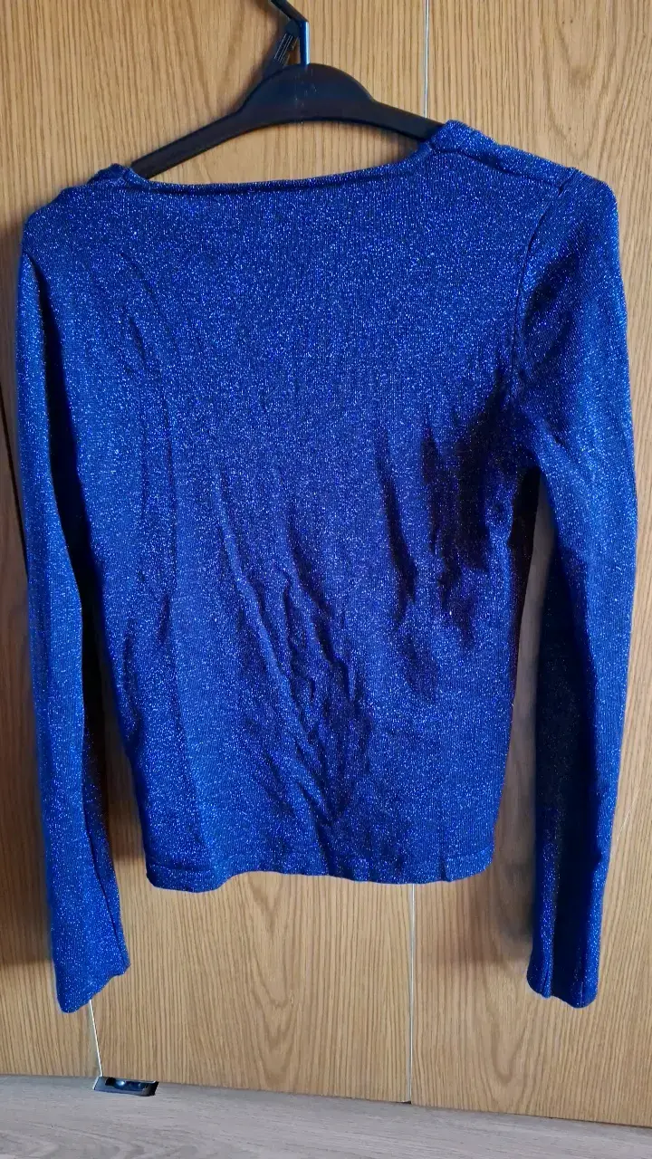 Suéter azul brillante para mujer talla S - 3