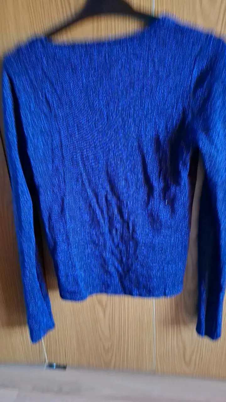 Suéter azul brillante para mujer talla S - 4