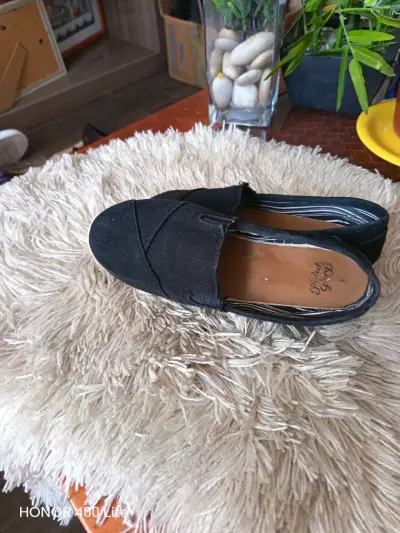 Alpargatas negras de lona para mujer - miniatura 1