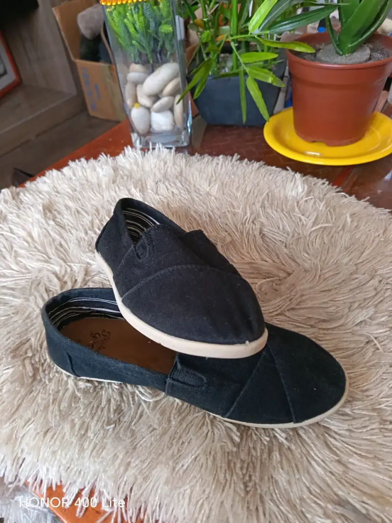 Alpargatas negras de lona para mujer - 2