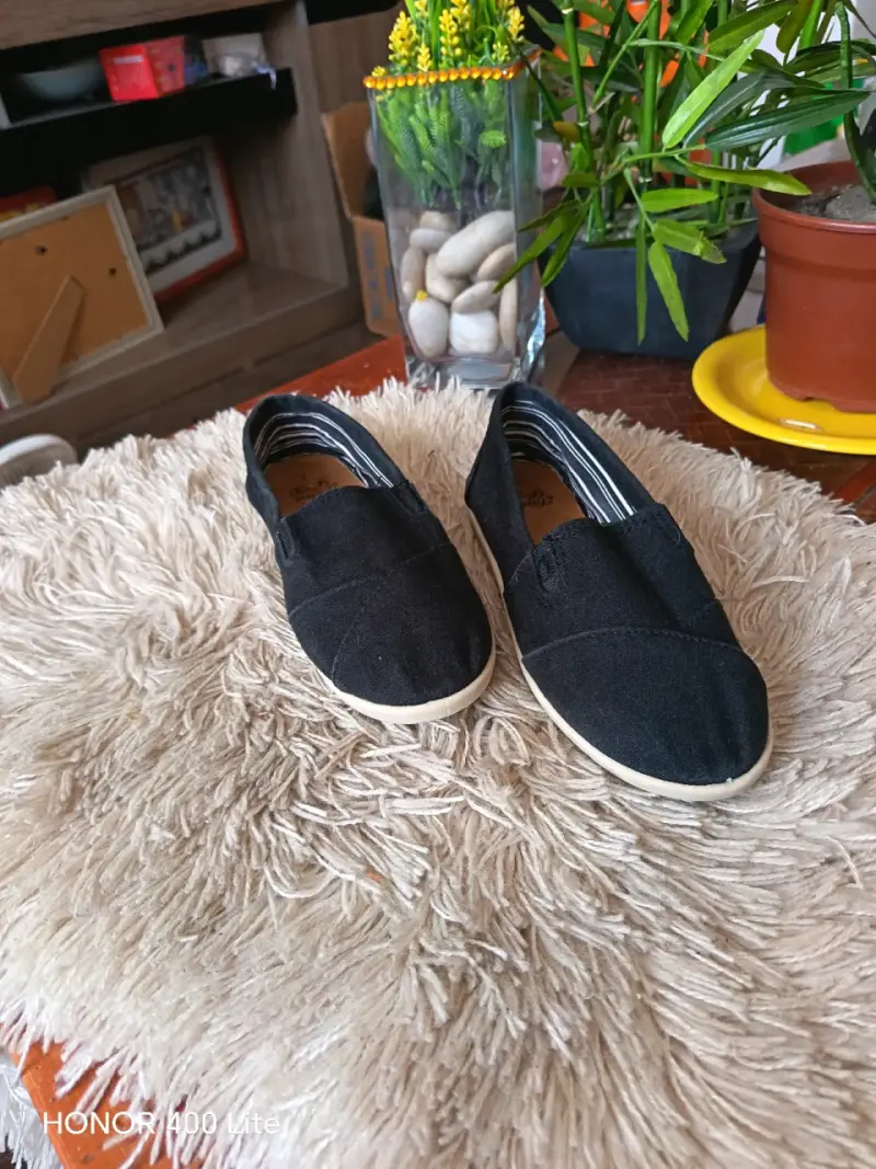 Alpargatas negras de lona para mujer - 3