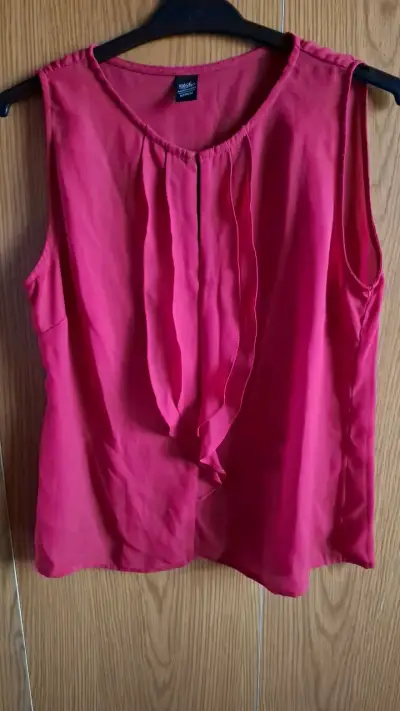 Blusa sin mangas fucsia para mujer - miniatura 1
