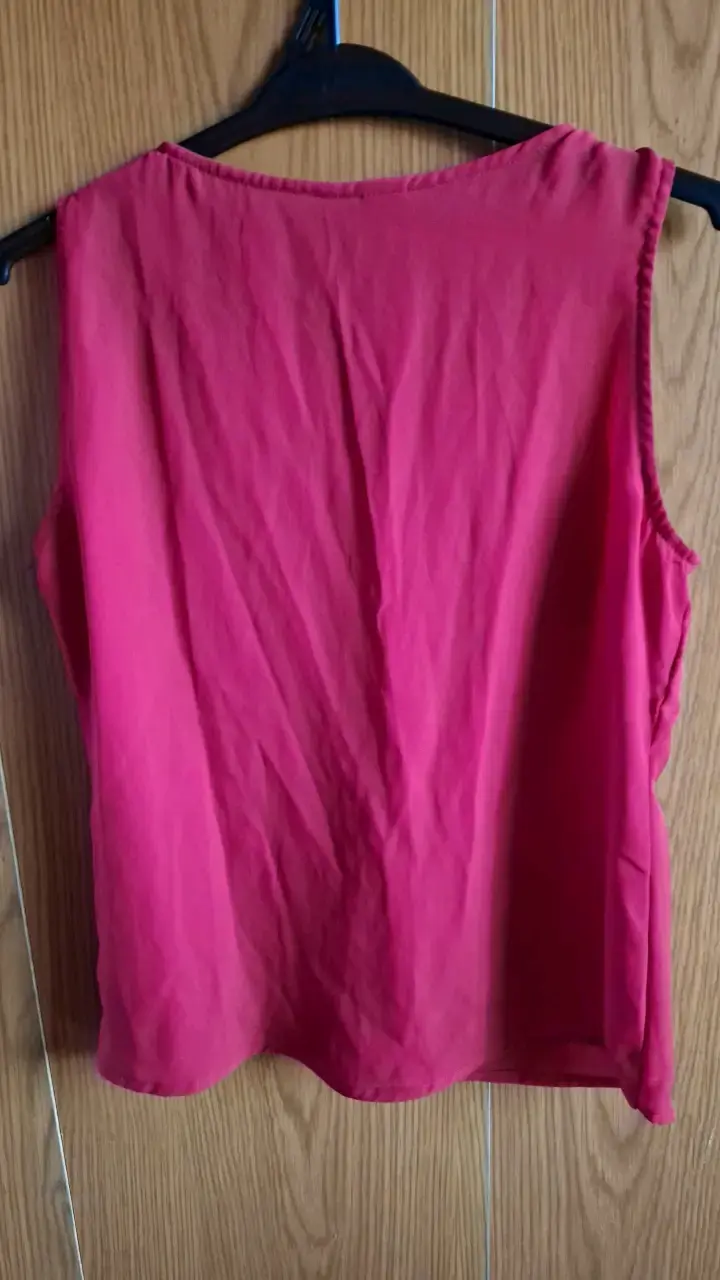 Blusa sin mangas fucsia para mujer - 3