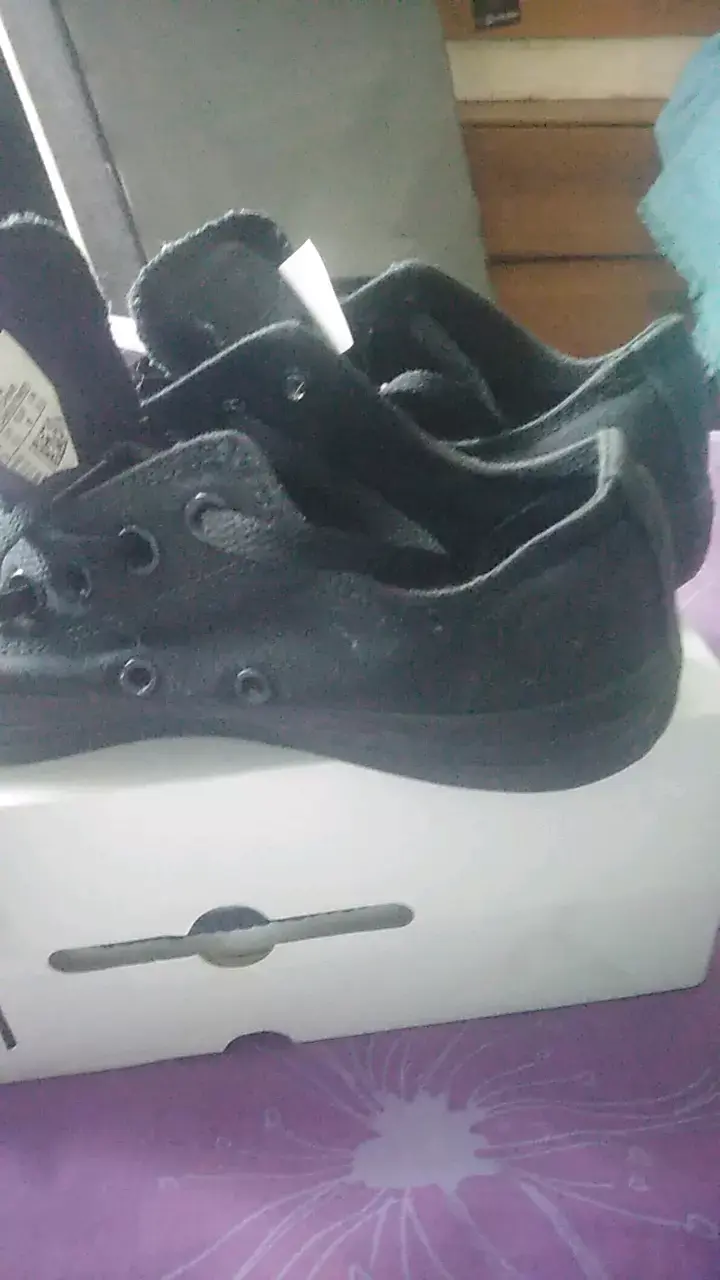 Zapatillas negras de lona unisex - 1