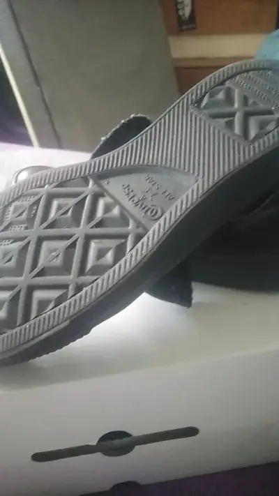Zapatillas negras de lona unisex - miniatura 2