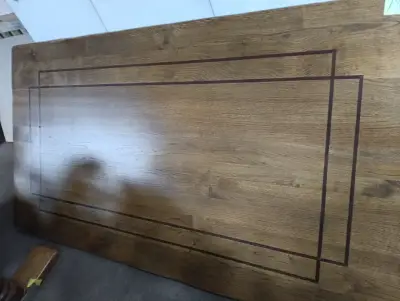 Comedor pino oregón 12 sillas, mesa madera  real - miniatura 2