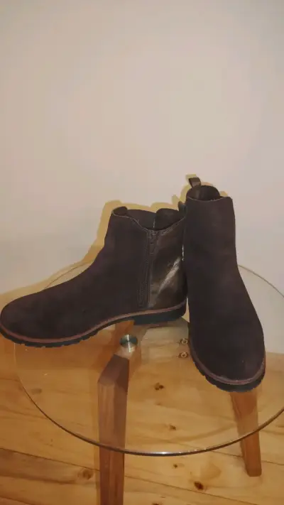 Botines de cuero uva para mujer - miniatura 2