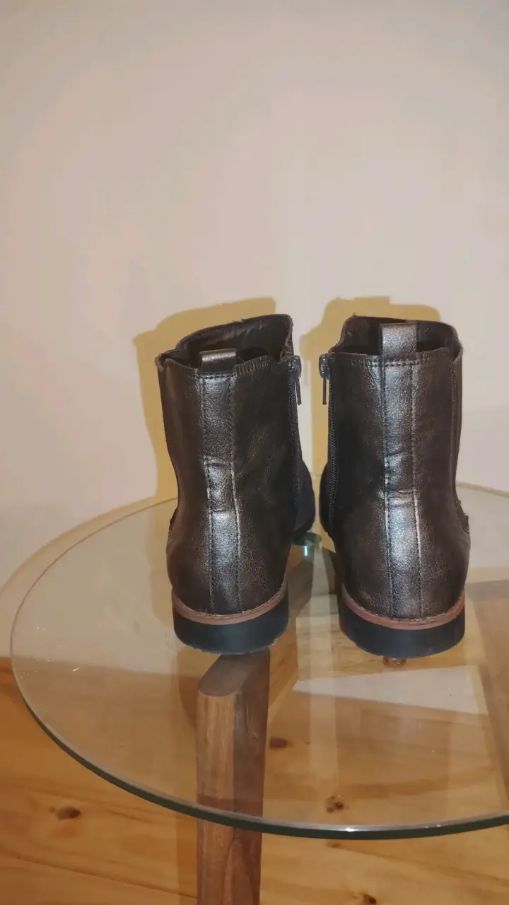 Botines de cuero uva para mujer - 3