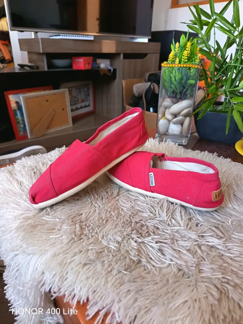 Alpargatas rojas de lona para mujer Hsyzy - 1